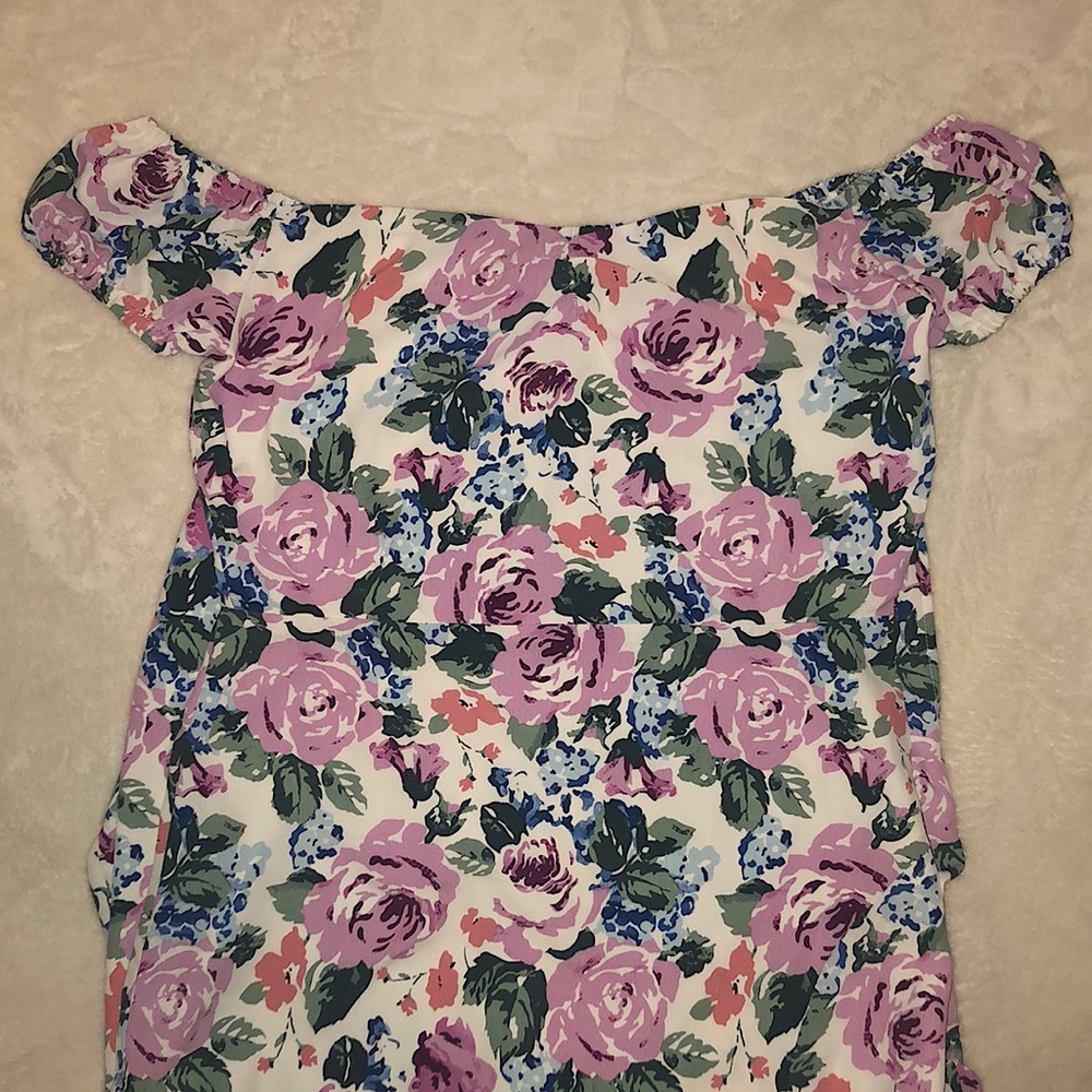 Midi Floral Off The Shoulder Dress